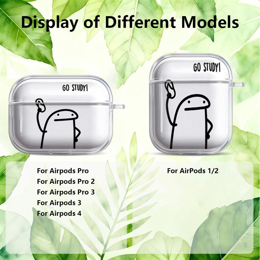 Мультяшный Чехол-Арт Стики для Airpods 1 4 2 Pro3 3 Pro Pro2 Прозрачный Чехол-Крышка для Наушников