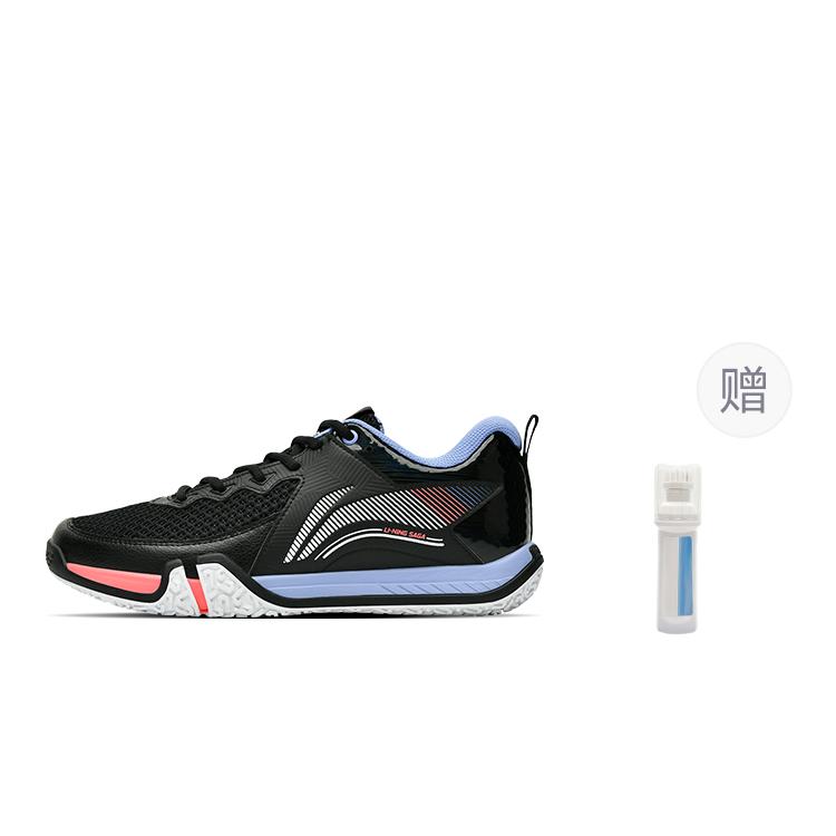 Li Ning Saga 2 Lite Резиновые Дышащие Низкие Бадминтонные Кроссовки Унисекс Черно-Белые AYTT003-1