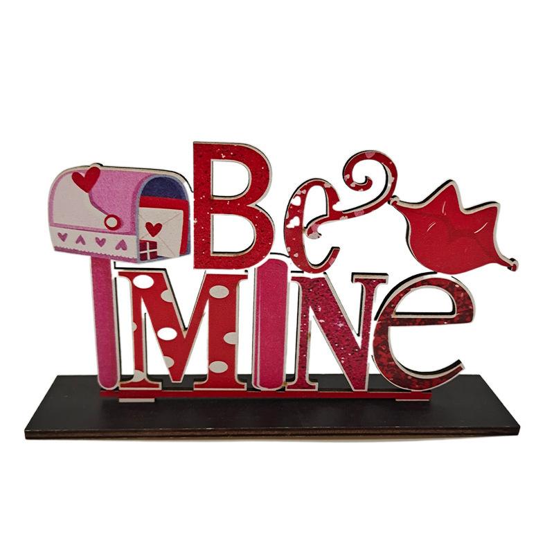 Valentine's Day Love Wooden Crafts Decoration Party Scene Decoration Creative Wooden Products