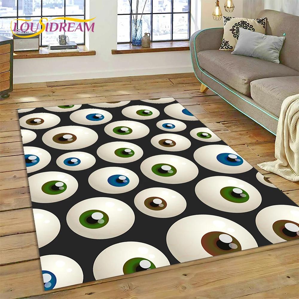 Ковер Коврик Глаз Фатимы Турция Синий Назар Глаз Гора для Декора Гостиной Спальни, Напольный Коврик Нескользящий Декор для Дивана Придверный Коврик