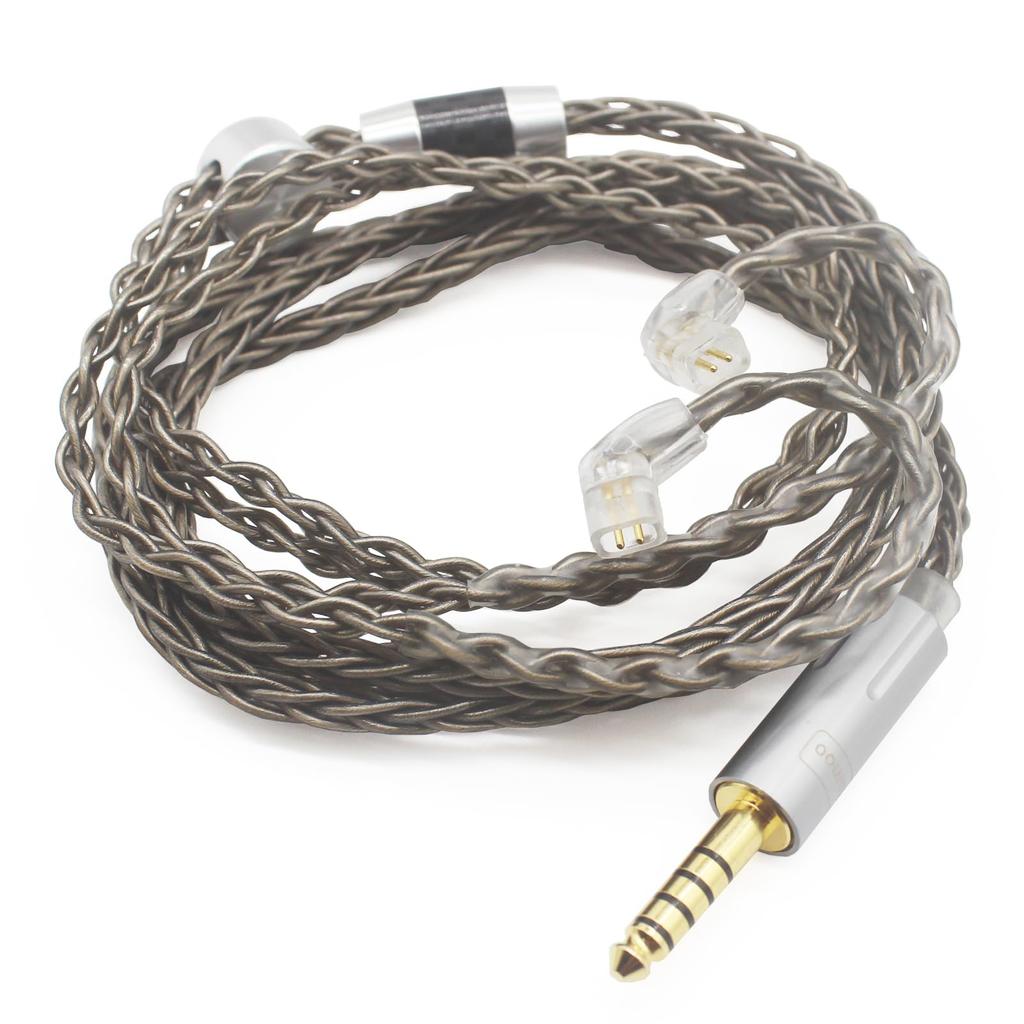 Youkamoo Balanced 8 Core Braided Silver Plated Wire Upgrade Cable Sound Quality Adjustment Ear Hook Replacement Cable ZSN Pro ZS10 Pro NF2u KZ ZSX QDC