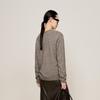 LESS Women's 2024 Winter Merino Wool V-Neck Pullover Sweater