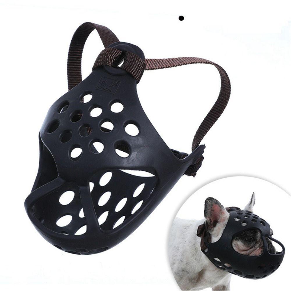 Adjustable Aggressive Dog Short Snout Biting Chewing Face Mesh Pet Dog Muzzle French Bulldog