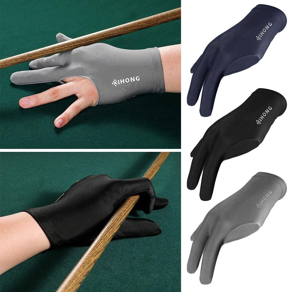 Дышащие перчатки для снукера, перчатка на три пальца для левой/правой руки, переносная перчатка для бильярда