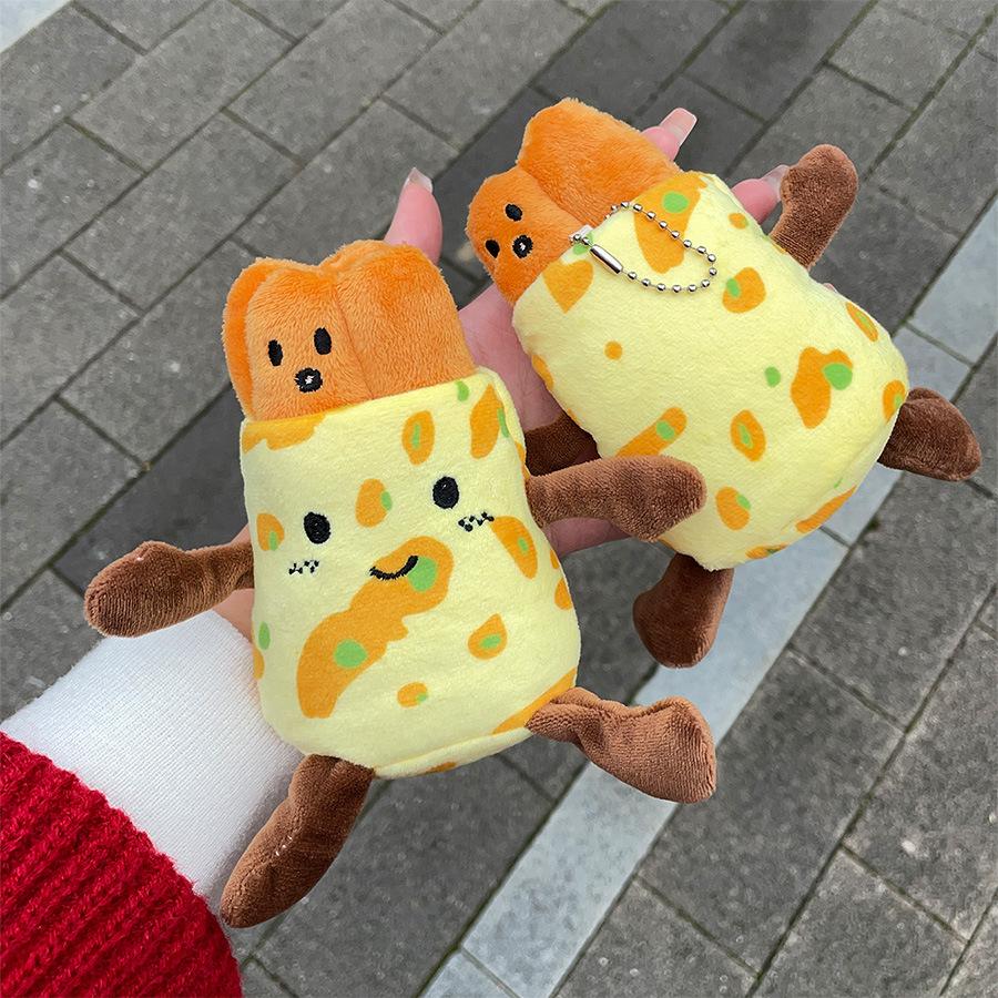 Creative Northeast Food Pancakes Fruit Plush Doll Pancakes Fruit Removable Dolls Schoolbags Dolls Pendant