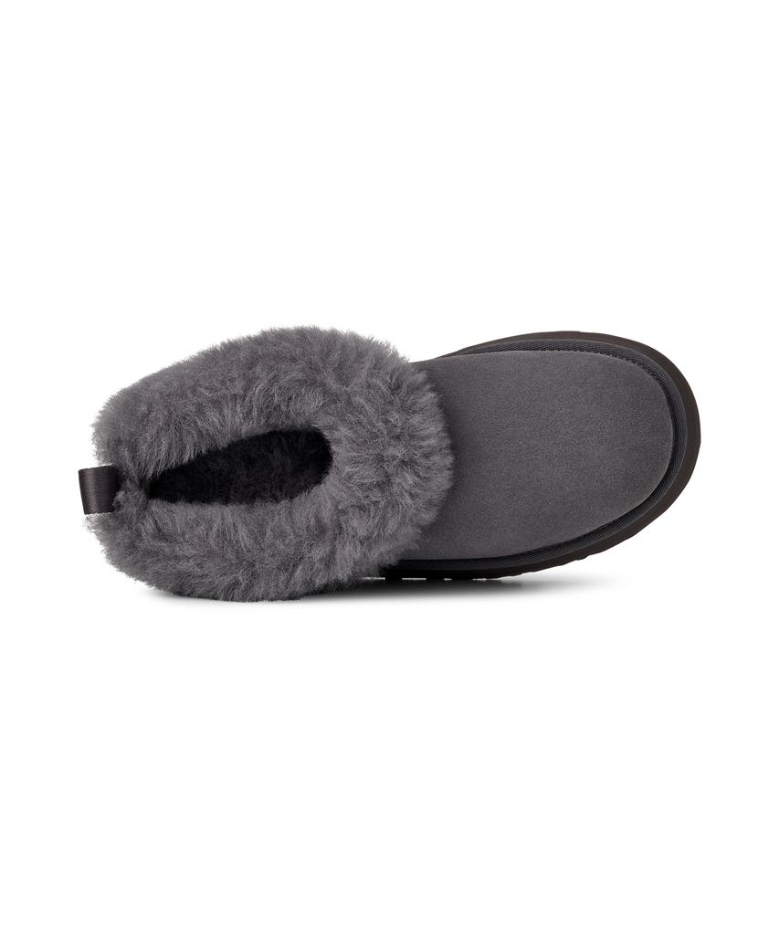 Ugg [Women] Wool Collar Ankle Slippers (Tazel) - Obsidian / 1171393-Obs