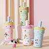 Cartoon Insulated Cup 600ml Water Mug Cute Vacuum Cup