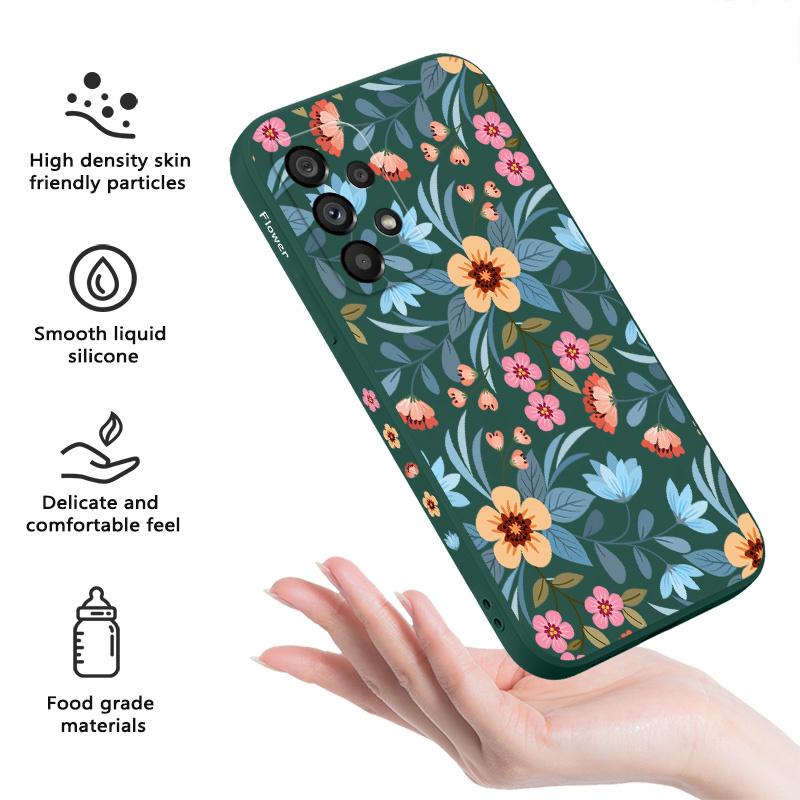 Сверкающий Цветочный Чехол Для Samsung Galaxy A73 A53 A33 A23 A13 A72 A52 A52S A32 A22 A12 A71 A51 A31 A21S 4G 5G Чехол