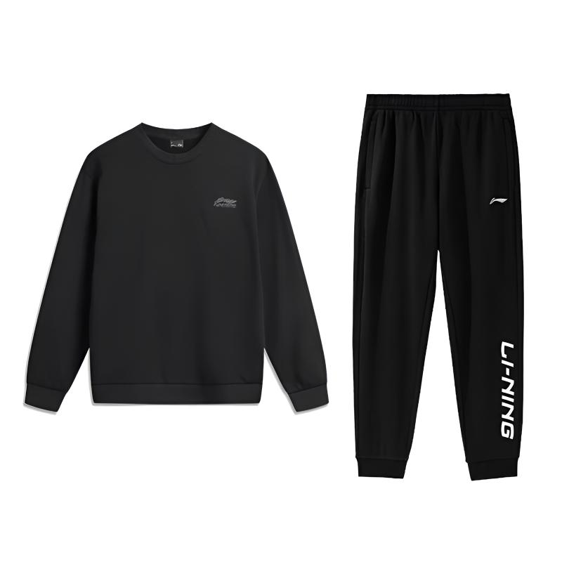 Li Ning Повседневная спортивная одежда Унисекс Черный+Черный AWDVK45-1+AKLVJ61-1