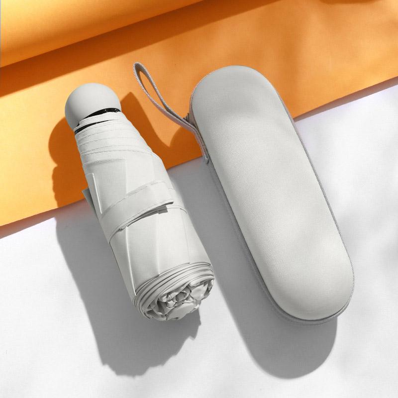 Mini Foldable Umbrella UV Protection Mini Sun Umbrella Dual Use Portable Box To Store Sunshade Umbrella Mini Umbrella Zwq
