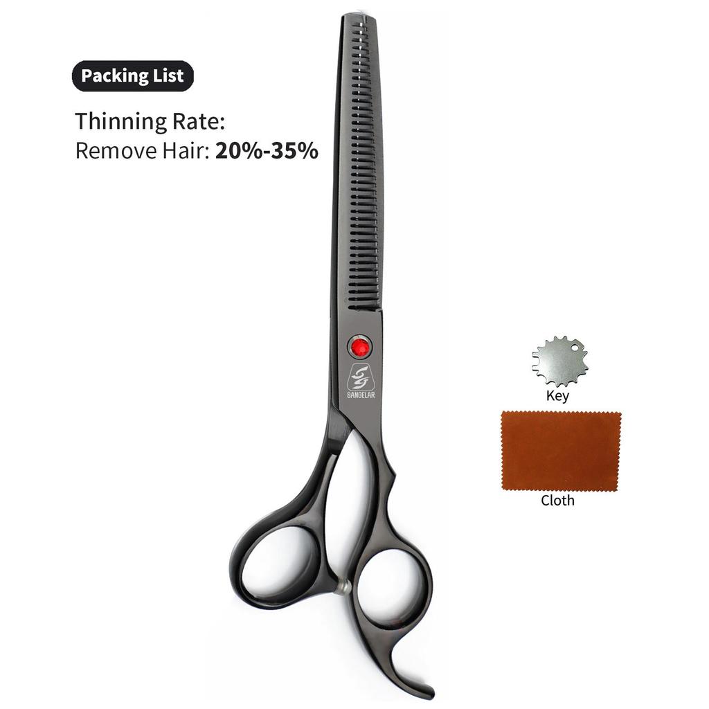 SANGELAR 7 Inch Pet Grooming Hair Scissors Thinning Scissors Professional Dog Teddy Animals Grooming Tools Pet Hairdressing Tools