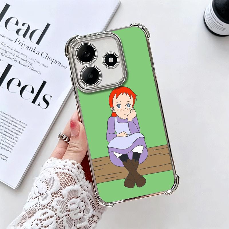 Чехол для телефона Anne Of Green Gables Shirley Plating для Xiaomi Redmi Note 14 15 Pro Plus 13 12 11 11S 11T 10 9S 9 5G Противоударный Airab