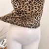 Женский укороченный топ с леопардовым принтом, модный жилет, эстетический корсетный топ с открытыми плечами, без рукавов, тонкие обтягивающие Y2k, сексуальные винтажные майки, одежда 2000-х годов