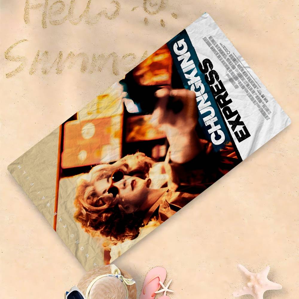 C-Chungking E-Express Movie Microfiber Printed Beach Towel Mountain Climbing Yoga Beach Swimming Running Absorbent Soft Towel