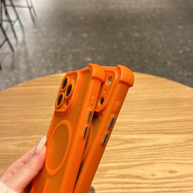 Роскошный Ударопрочный Бронированный Чехол Для Magsafe Для iPhone 17 Air 16 15 14 Pro Max Беспроводная Зарядка Магнитный Матовый Прозрачный Жесткий Чехол