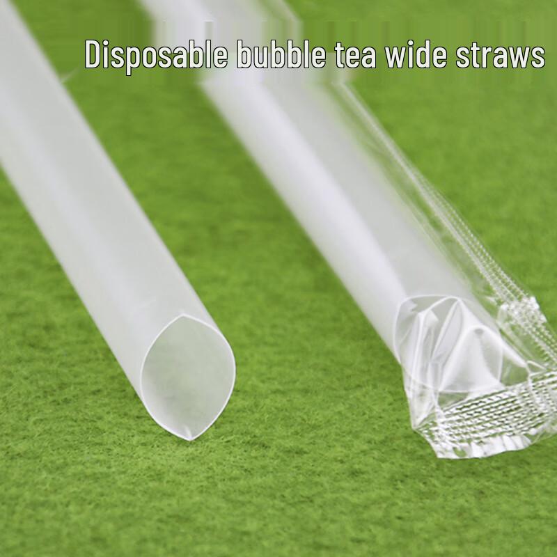 Одноразовые прозрачные соломинки для боба, индивидуально упакованные