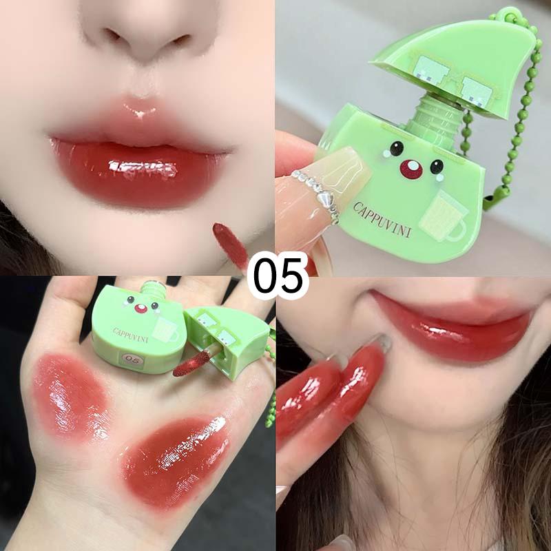 Cappuvini Cute Peach Lip Gloss - Mirror Glass Finish, Hydrating and Brightening,Korean makeup for the perfect look