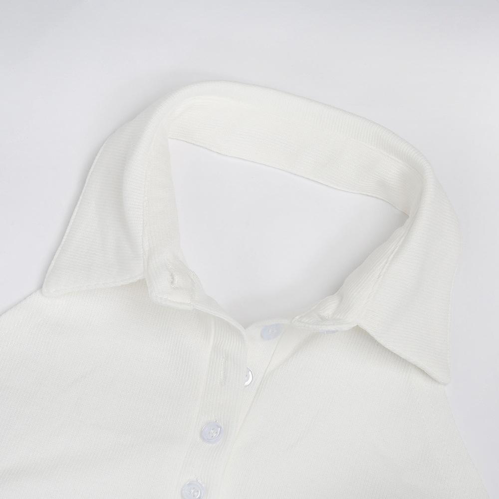 Сексуальный топ-кроп без рукавов с глубоким V-образным вырезом на пуговицах, летний белый, с открытой спиной, женская майка-халтер, клубная уличная одежда, повседневные топы