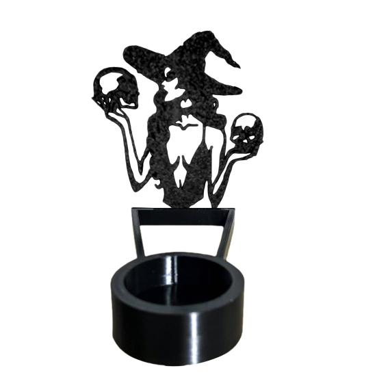 Хэллоуин Подсвечник-тень Жуткий Мрачный Жнец Тыква Летучая мышь Ведьма Призрак Тень Подставка для чайной свечи Подсвечник Настольное украшение