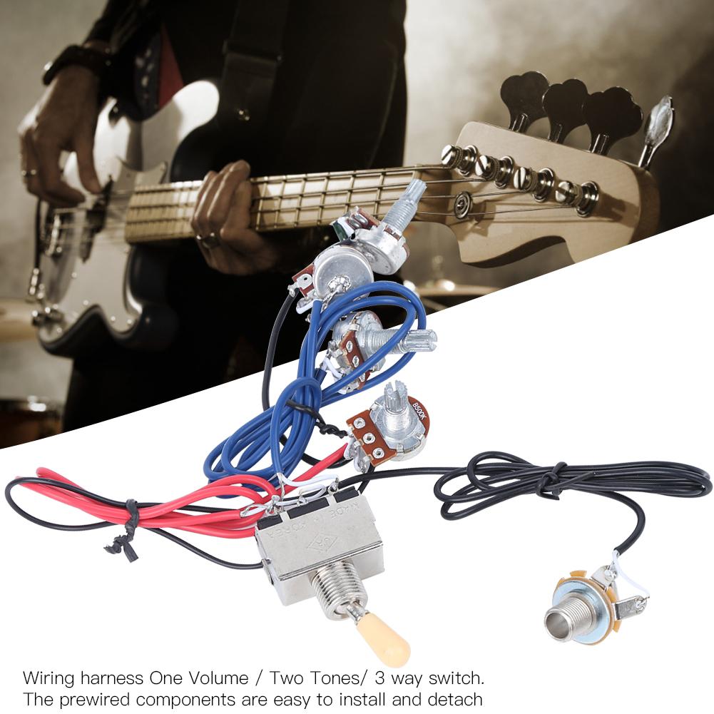 Guitar Wiring Harness Kit Prewired 3 Way 2V2T1J for Electric Guitar Wire Accessories