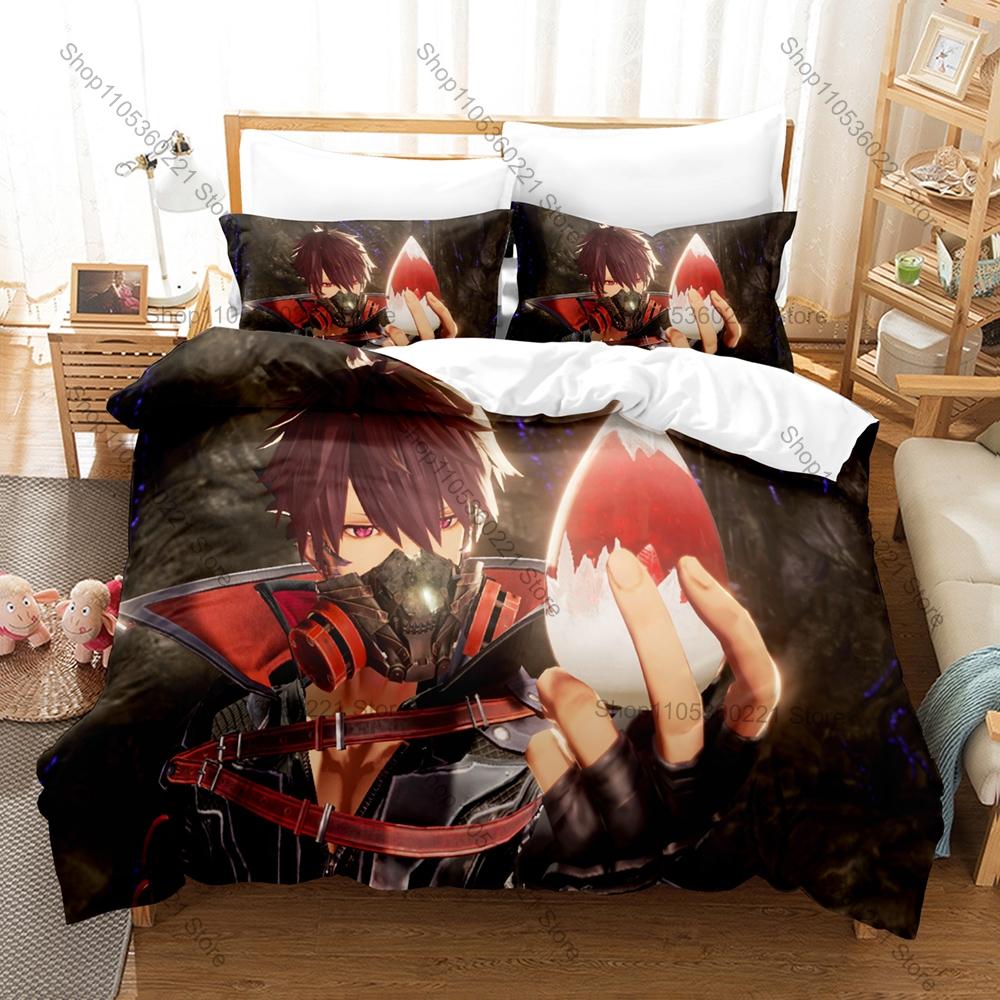 Code Vein Revenant Warriors Post-apocalyptic Dark Souls-like Anime Game HD Print Bedding Set Duvet Cover + 2 Pillowcases Gamer