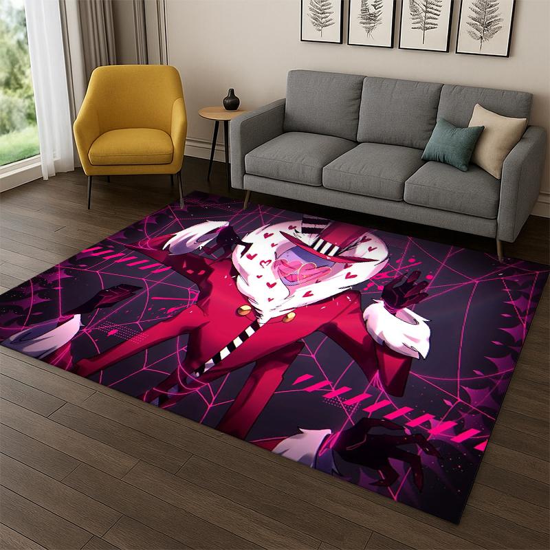 Мультяшный ковер H-Hazbin Hotel Charlie для спальни, гостиной, дивана, игровой комнаты, прихожей, домашнего декора, детский игровой коврик, нескользящий