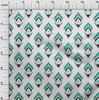 oneOone Cotton Flex Turquoise Green Fabric Asian Ikat Sewing Material Print Fabric By The Yard 40 Inch