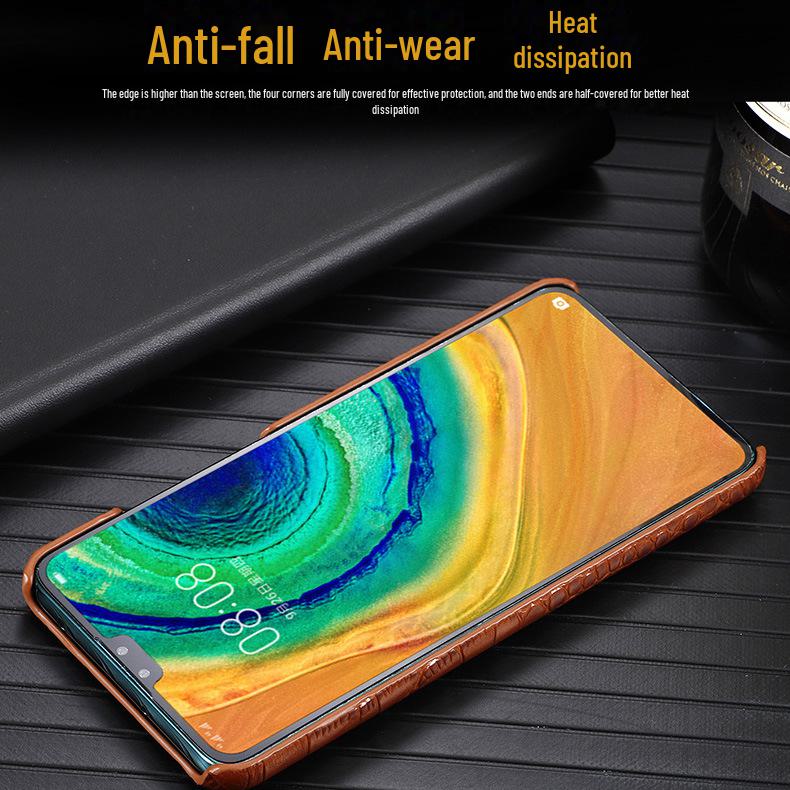 OPPO Reno7/7PRO/7Pro+ Cowhide Crocodile Pattern Leather Case - Half-cover Protective Cover