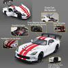 1:24 Viper Hellcat Спортивный Автомобиль Модель Игрушка Сплав Литье под Давлением Звук Свет Оттяжка Колесо Рулевое Управление Гоночные Автомобили Модели Дисплей Украшения