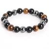 Bracelet - MARQUEUNE - Tiger's Eye - Hematite - Black Obsidian - Unisex