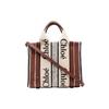 Chloe Woody Logo Print Interlaced Design PU Tote Bag Women Tote Bags Multicolor CHC22-SS397G44-27S
