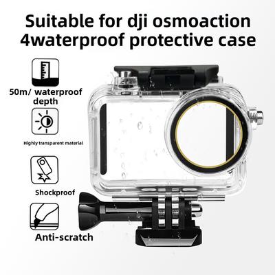 Водонепроницаемый кейс для DJI Action 5 Pro, для дайвинга, подводная съемка 50M/164FT, защитный корпус для DJI Action 5 Pro 4 3, аксессуар