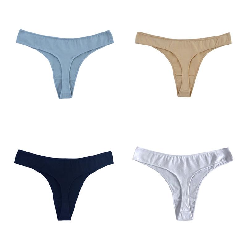 4 шт., нижнее белье, женские стринги, сексуальные трусы, хлопковые трусики, женские дышащие стринги, трусы с низкой талией