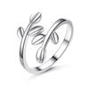 Новое 925 посеребренное женское кольцо мода оливковая ветвь листья указательный палец регулируемые кольца ювелирные изделия подарок на годовщину