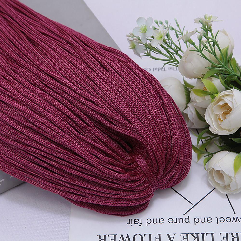 Textured 200M 3mm DIY Macrame Rope Hand-Woven Hat Bag Shoe Doll Nylon Cord Hollow Line Handicrafts Thread