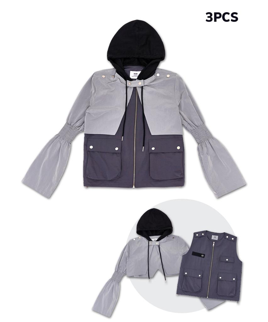 UUM Vest Bolero Jacket Gray