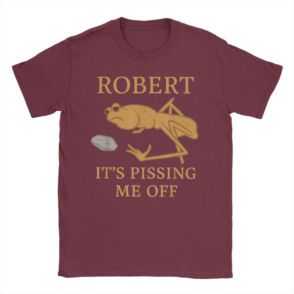 Футболки Robert Pissing Me Off для мужчин и женщин Маркус Червяк Потрясающие хлопковые футболки с круглым вырезом с коротким рукавом 6XL Одежда