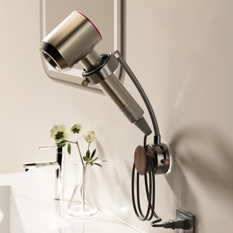 Держатель для фена Не нужно держать Регулируемый Настенный Подвесной Свободные руки Не нужно сверлить отверстия Универсальная Стойка для хранения воздуховодов