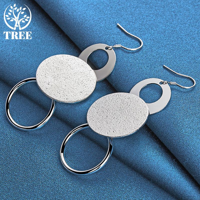 Ювелирные изделия из матового серебра 925 пробы с тремя кругами