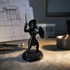 Настольные декоративные украшения 3D-печатная статуэтка женщины-гладиатора, Фигурка спартанской женщины-воина с крутой броней и щитом, Историческое украшение