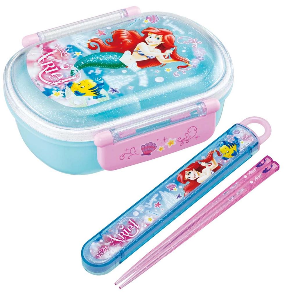 Skater Bento 1 с основными блюдами Dome Fluffy Kids антибактериальный Сделано в Disney Ariel 24 QAF2BAAG Детская коробка, ярусная, 360 мл, (Боковой контейнер), Форма,