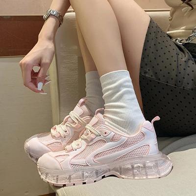 Кроссовки женские для активного отдыха весна осень дизайнерские мягкие подошвы повседневные женские туфли сетчатая поверхность дышащие повседневные спортивные туфли 35-40