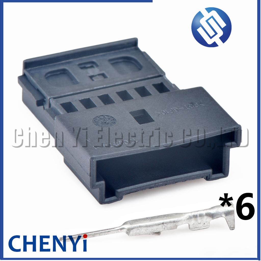 6 Pin Automotive Trunk License Plate Light Connector Steering Wheel Plug 1719684-1 1703874-1 4B0971978B 4B0 971 978 for VW BMW