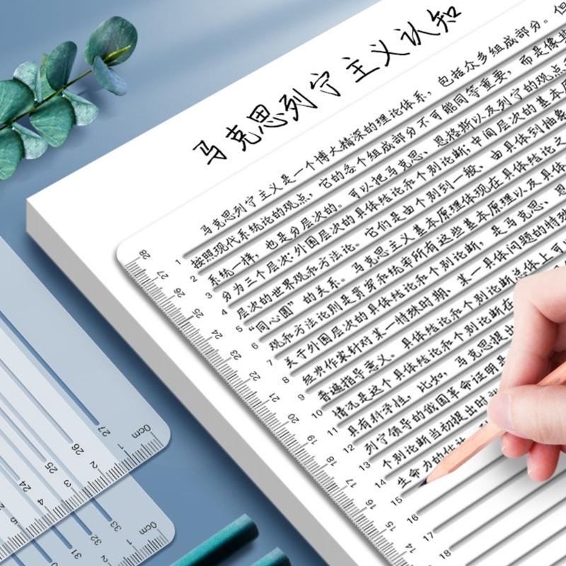 Линейка для рисования, шаблон письма, трафарет для колледжа, линейка с прямой линией, измерительные линейки, практическое руководство по письму, инструмент