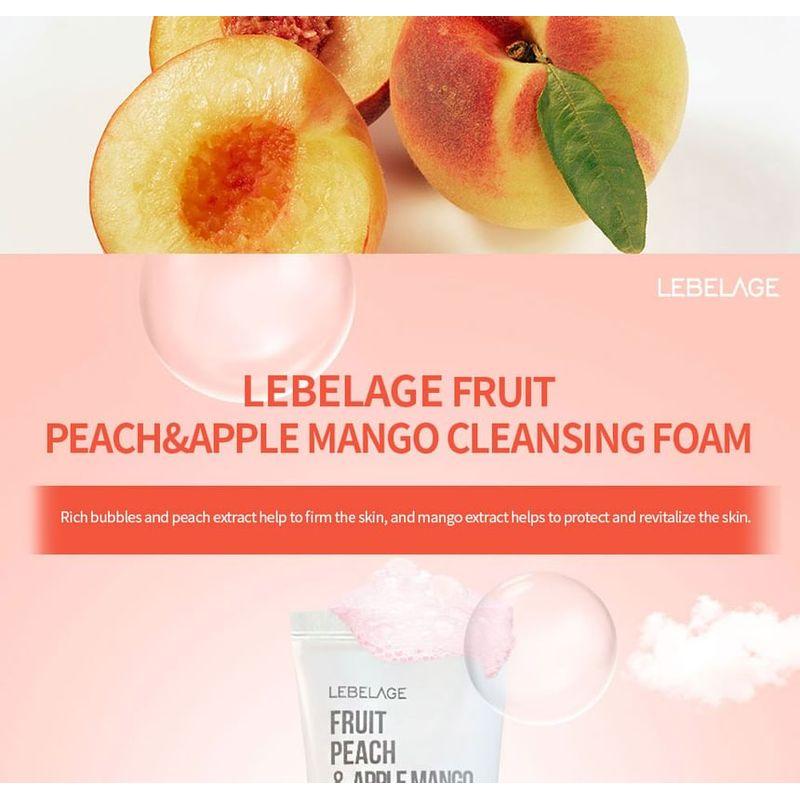LEBELAGE - Fruit Peach & Apple Mango Cleansing Foam
