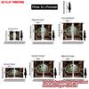 Set Of 2 Arch Window Forest View Curtains Flat Digital Printing Cozy Indoor Scene Sofa Pillows Plants Single Layer Decor Curtain Polyester