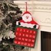 2 Pieces Santa Claus Christmas Advent Calendar Pockets Hanging Decoration Xmas Gifts