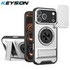 KEYSION Магнитный чехол для телефона для iPhone 17 Pro Max Сдвижная защита камеры Вертикальная подставка Противоударный чехол для iPhone 17 Air
