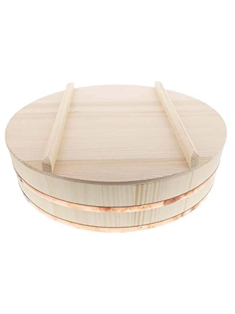 Tachibana Container Sushi Oke Copper Band with Rice Made in 45cm Natural (Sushi Tray), Lid, Bowl, Japan, Approx. (Approx. 2.5L),