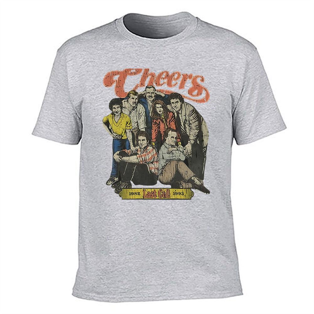 Unisexs 100 Cotton Short Sleeve Tshirt Cheers Tv Show 19821993 Last Call Vintage Graphic Print Tee For Fans